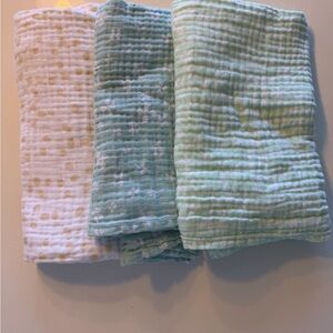 Set of Three Soft Muslin baby Blankets